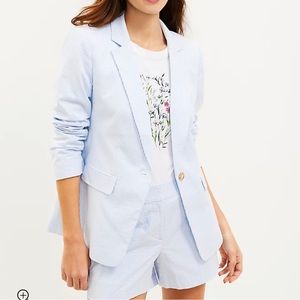 NWT LOFT Seersucker Modern Blazer
